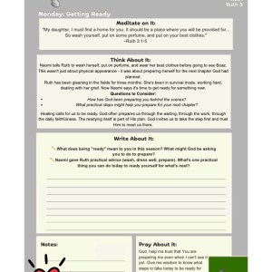 Ruth Chapter 3: Getting Ready - Digging Deeper Study Guide