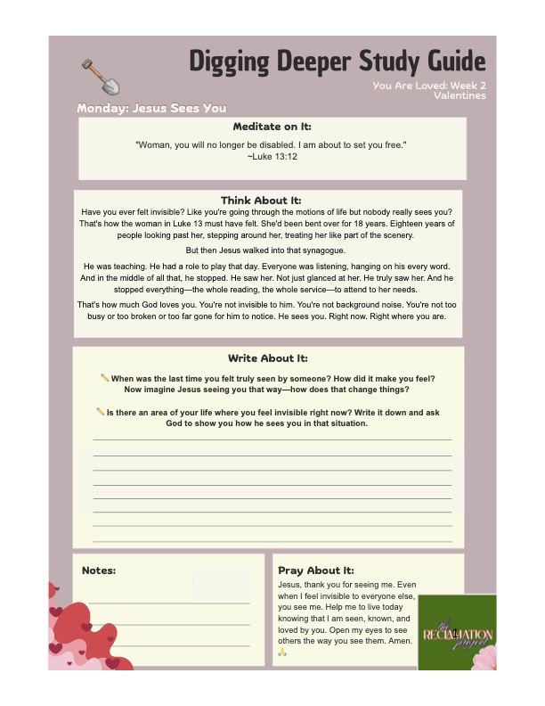 You Are Loved Week 2 - Digging Deeper Study Guide