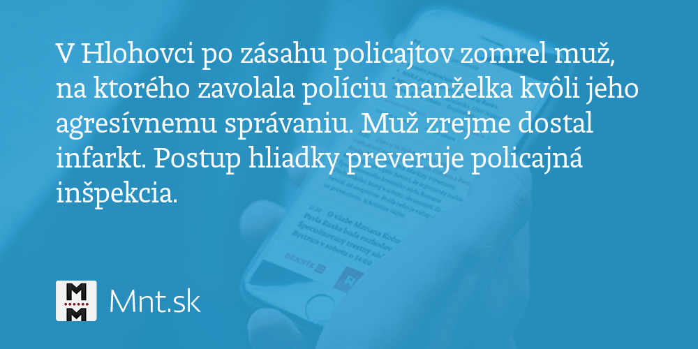 Ako informuje hasičský a záchranný zbor (hazz) na sociálnej sieti, pri udalosti sa nikto nezranil. V Hlohovci Po Zasahu Policajtov Zomrel Muz Na