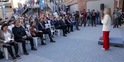 El acto de inauguración en la estación del Tren de la Costa