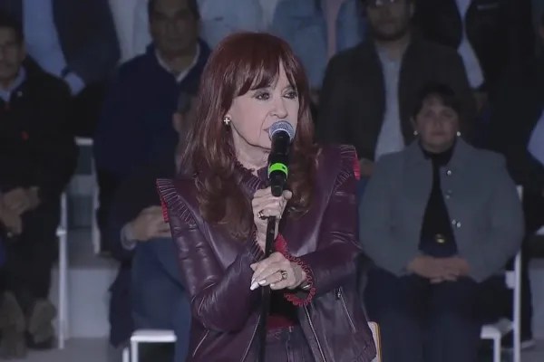 Cristina Fernández de Kirchner en un acto político en Corrientes