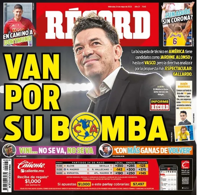 “A MARCELO GALLARDO LO QUIERE EL AMÉRICA DE MÉXICO”