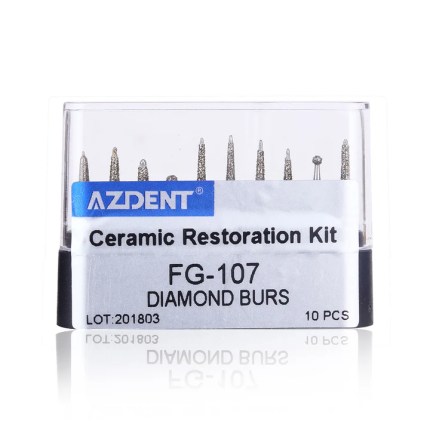 AZDENT Dental Diamond Bur FG-107 Ceramic Restoration Kit