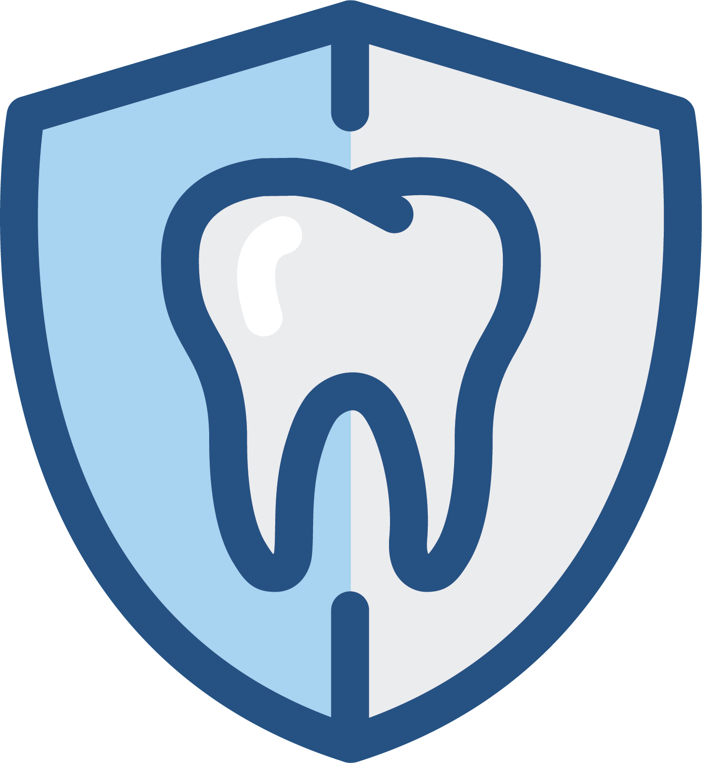 Icon tooth and shield