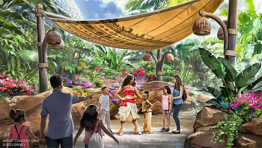 Moana en Journey of Water en Disney World.