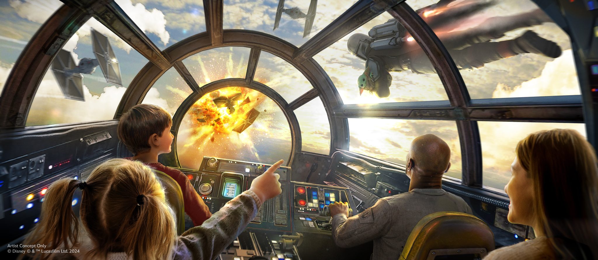 Mando y Grogu en Star Wars (Disney)