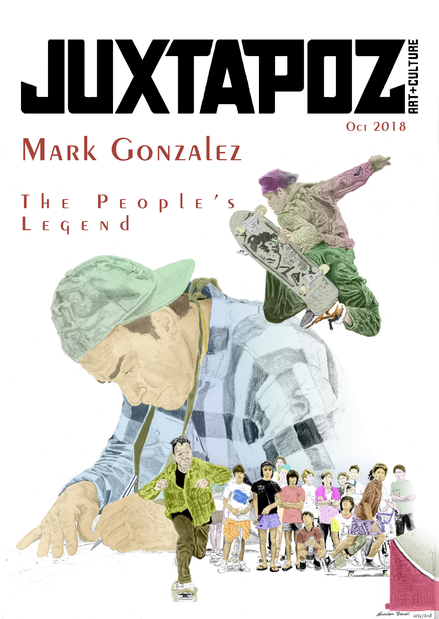 レア⭐️JUXTAPOZ 2009 OCT #105 LIMITED COVER Mark Gonzales JUXTAPOZ Cover | Dept. Q96