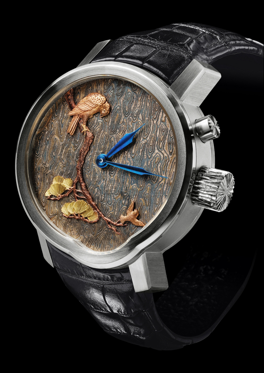 New Release: Kees Engelbarts Platinum Tsuba Watch, Piece Unique