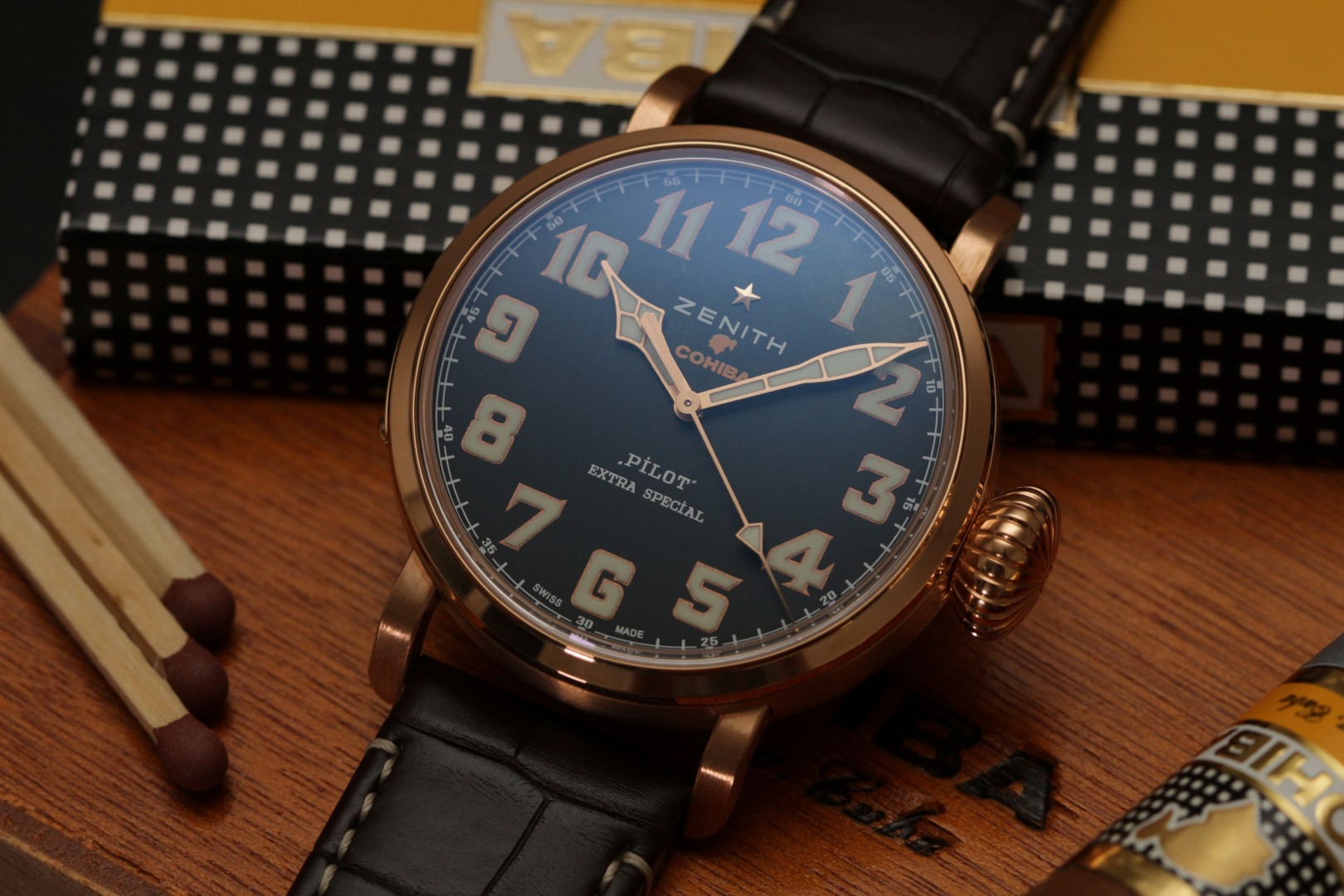 コバチ New Release: Zenith x Cohiba Pilot Type watches :
