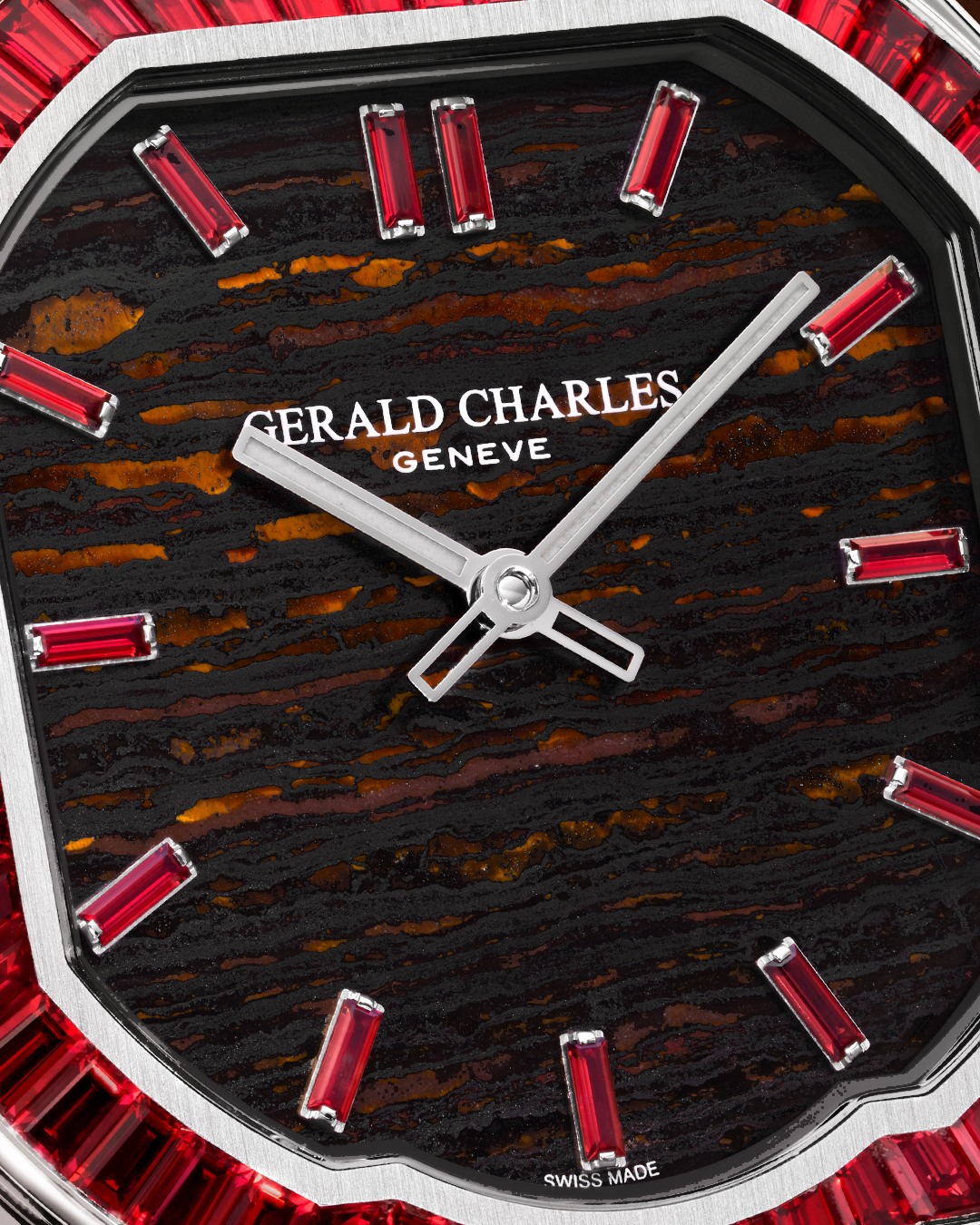 七宝額　シクラメン New: Gerald Charles unveils Masterlink Gem Set Stone Dial- Three
