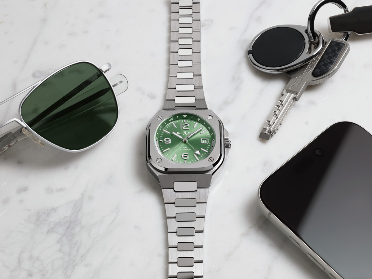 New: Bell & Ross BR-05 GMT Green Steel :