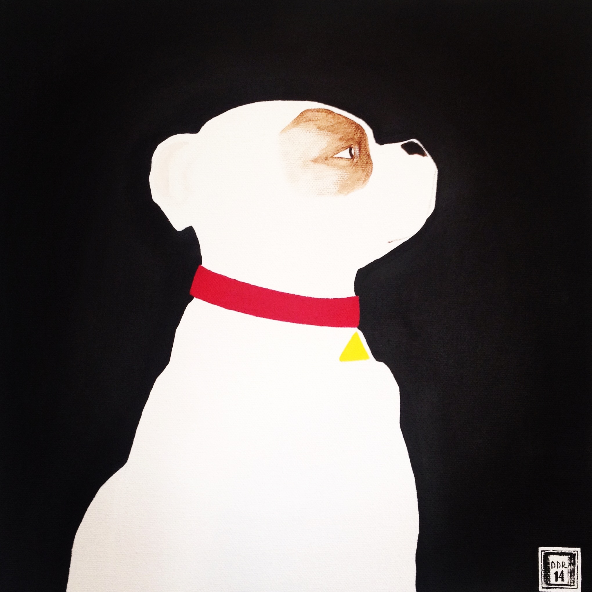 "Mia Too" 12 x 12 in. Acrylic on canvas.