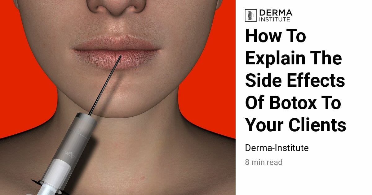 “apart from a short hour or so of downtime to let the botox soak into the skin there's no . How To Explain The Side Effects Of Botox Derma Institute
