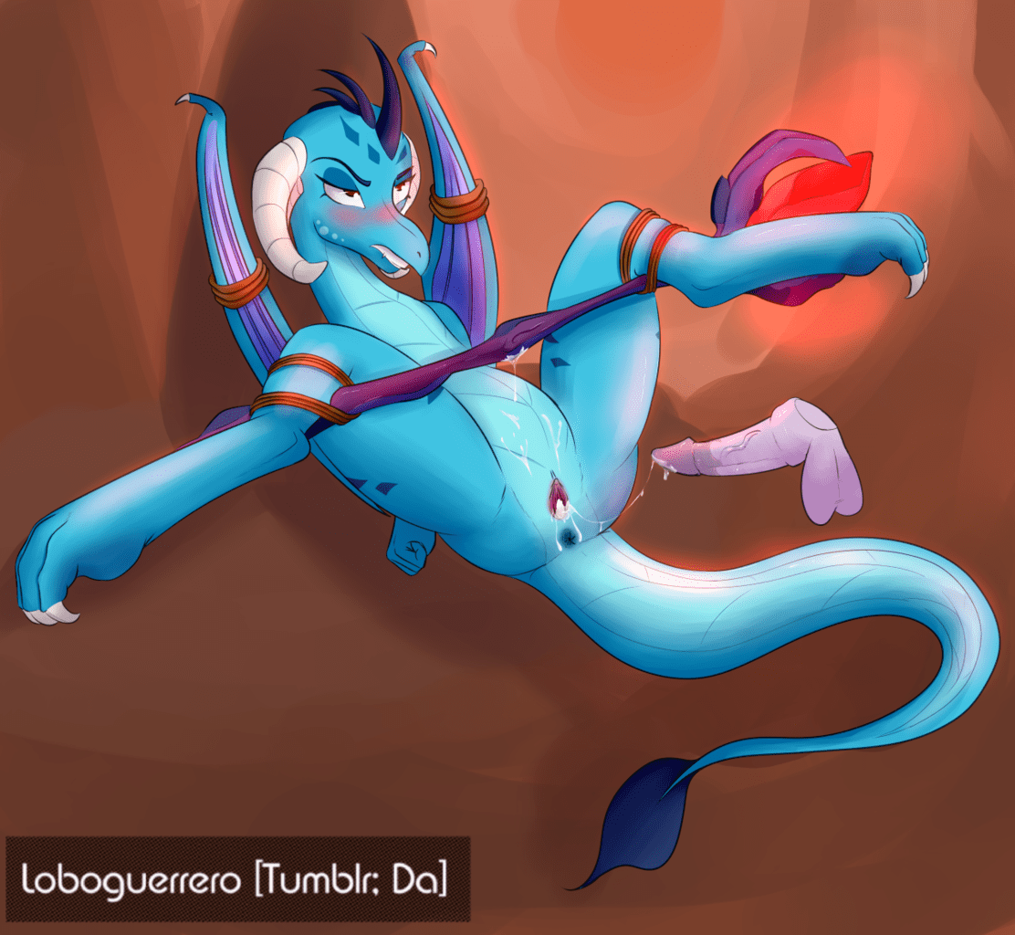 #1136858 - explicit, artist:loboguerrero, princess ember, dragon, ahegao, a...