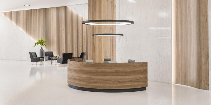 Modern reception table design: more efficient and stylish
