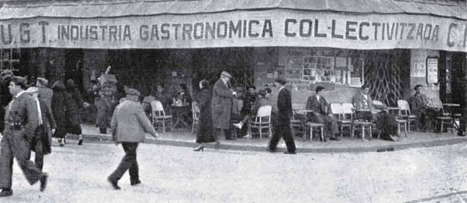 Cafeteria col·lectivitzada a les Rambles de Barcelona