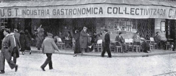 Col·lectivitized cafeteria on the Rambles of Barcelona