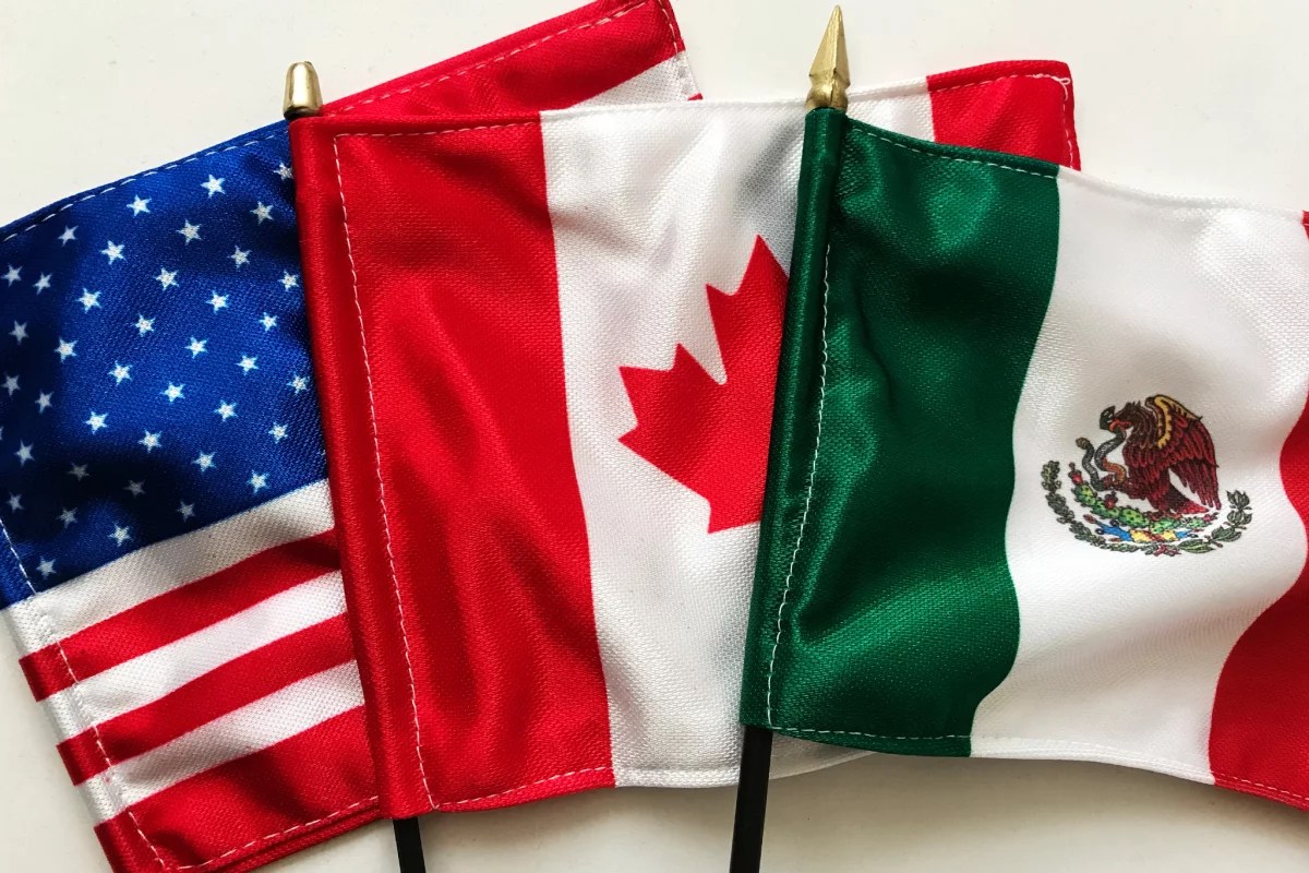 Banderas de los paises del tratado de libre comercio