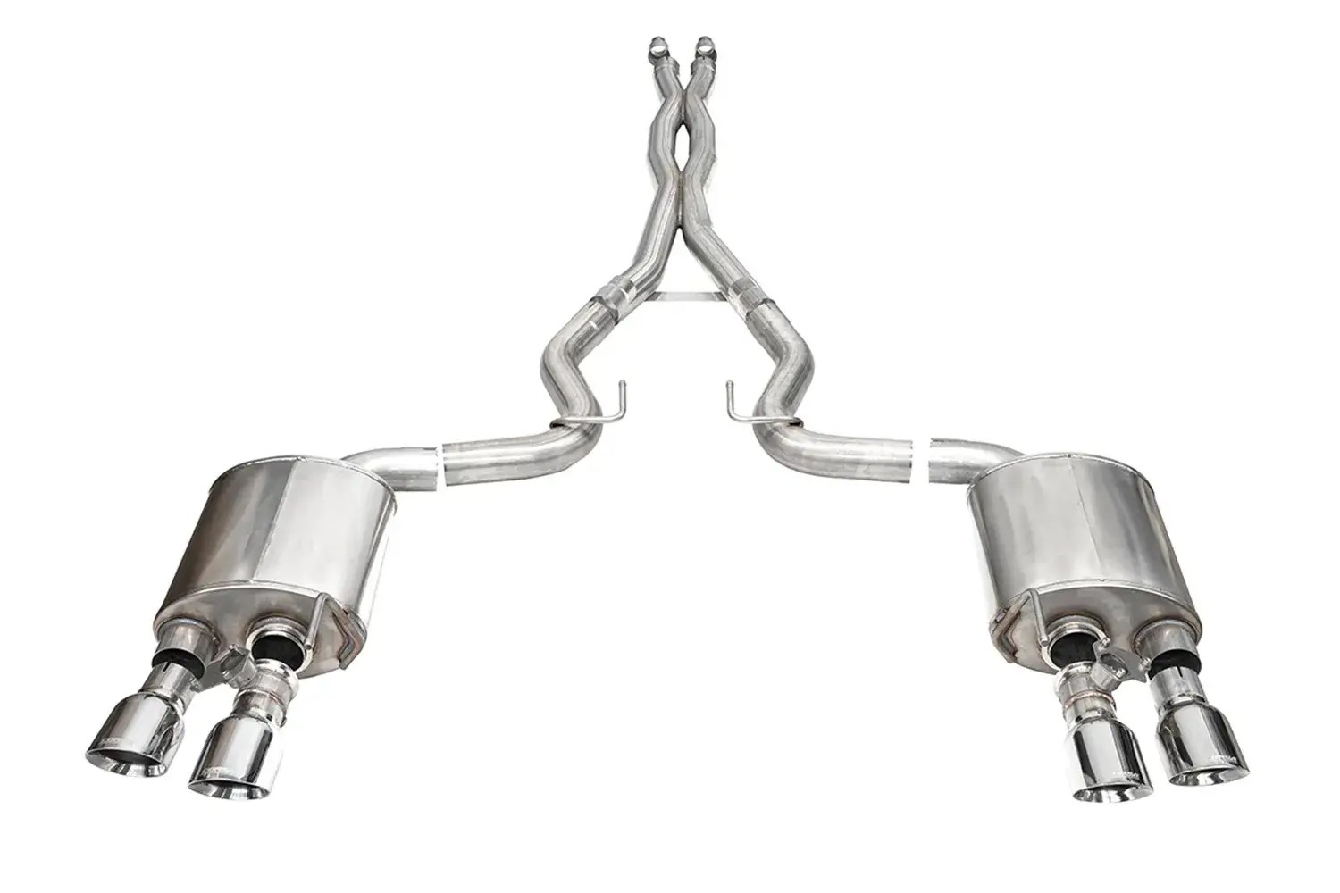 3.0in. Dual Rear Exit Cat-Back with Twin 4.5in. Polished Slash Pro-Series Tips