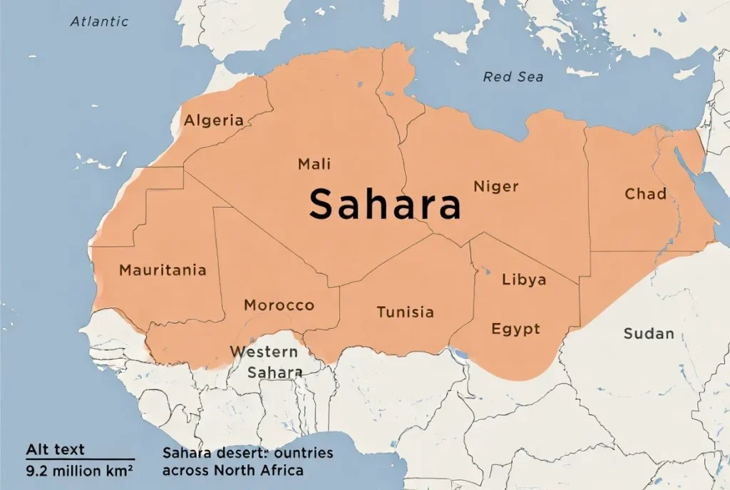 Sahara Desert Map Location Countries Maps Untitled 3