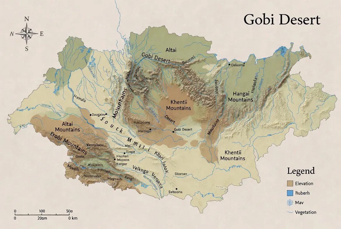 Gobi Desert Mongolia Map A0 GPX Guide Pro Untitled.