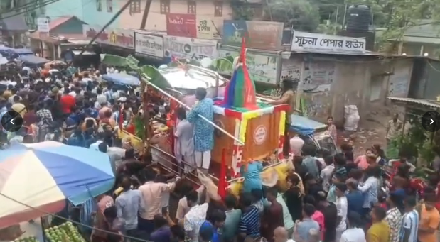 কালিহাতীতে উৎসবমুখর পরিবেশে জগন্নাথ দেবের রথযাত্রা অনুষ্ঠিত