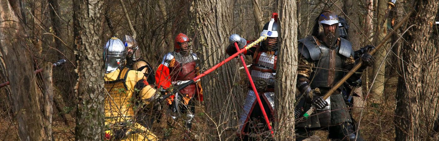 fighters fighting in the woods