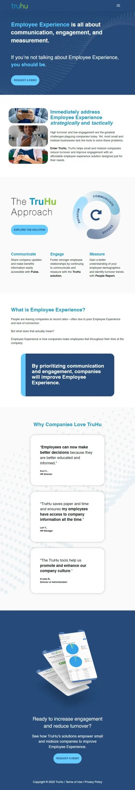 Front-page built with Bootstrap v3 on Azure, tablet layout