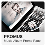 Promus - Album Release One Page Adobe Muse Template Promus - Album Release One Page Adobe Muse Template