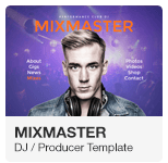 DJ Producer Website Adobe Muse Template DJ Producer Website Adobe Muse Template