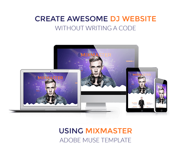 MixMaster - DJ / Producer Website Muse Template - 1