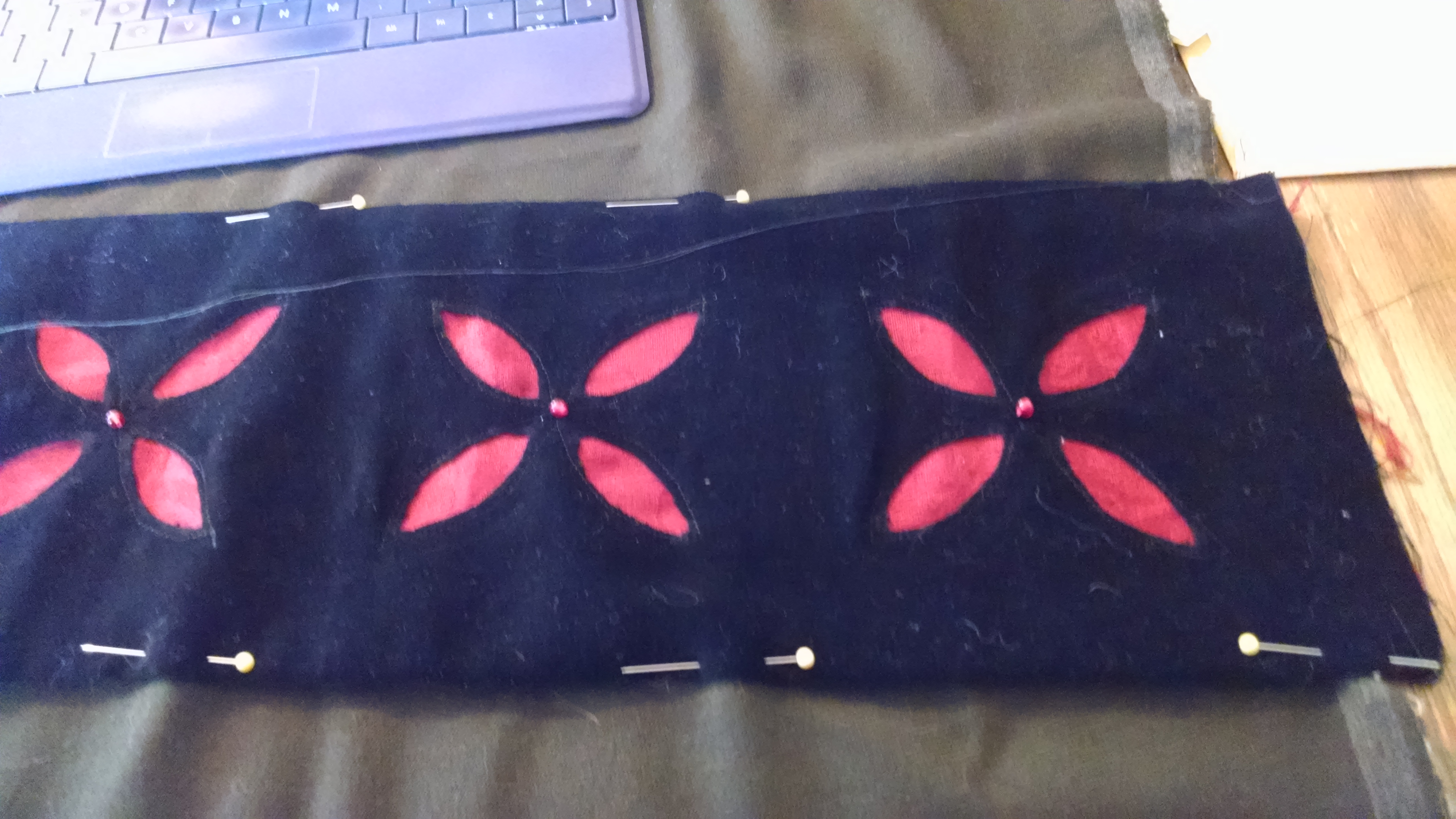Guards ready to be sewn down!