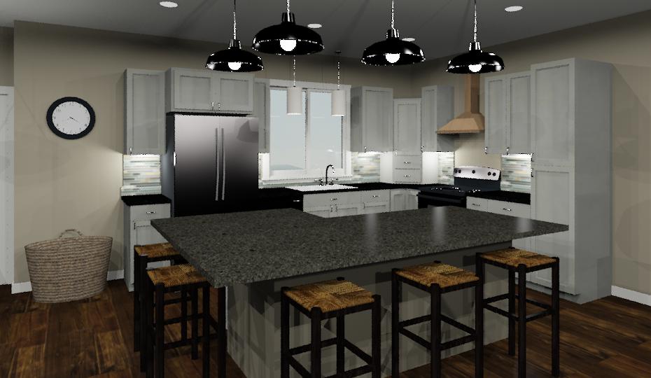 Kitchen concept perspective.