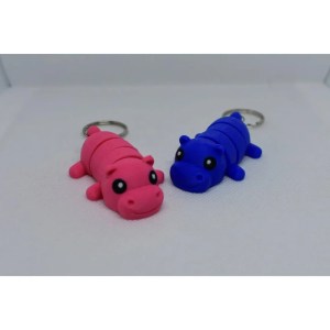 Hippo Flexi Toy Articulated 3D Printed Hippopotamus