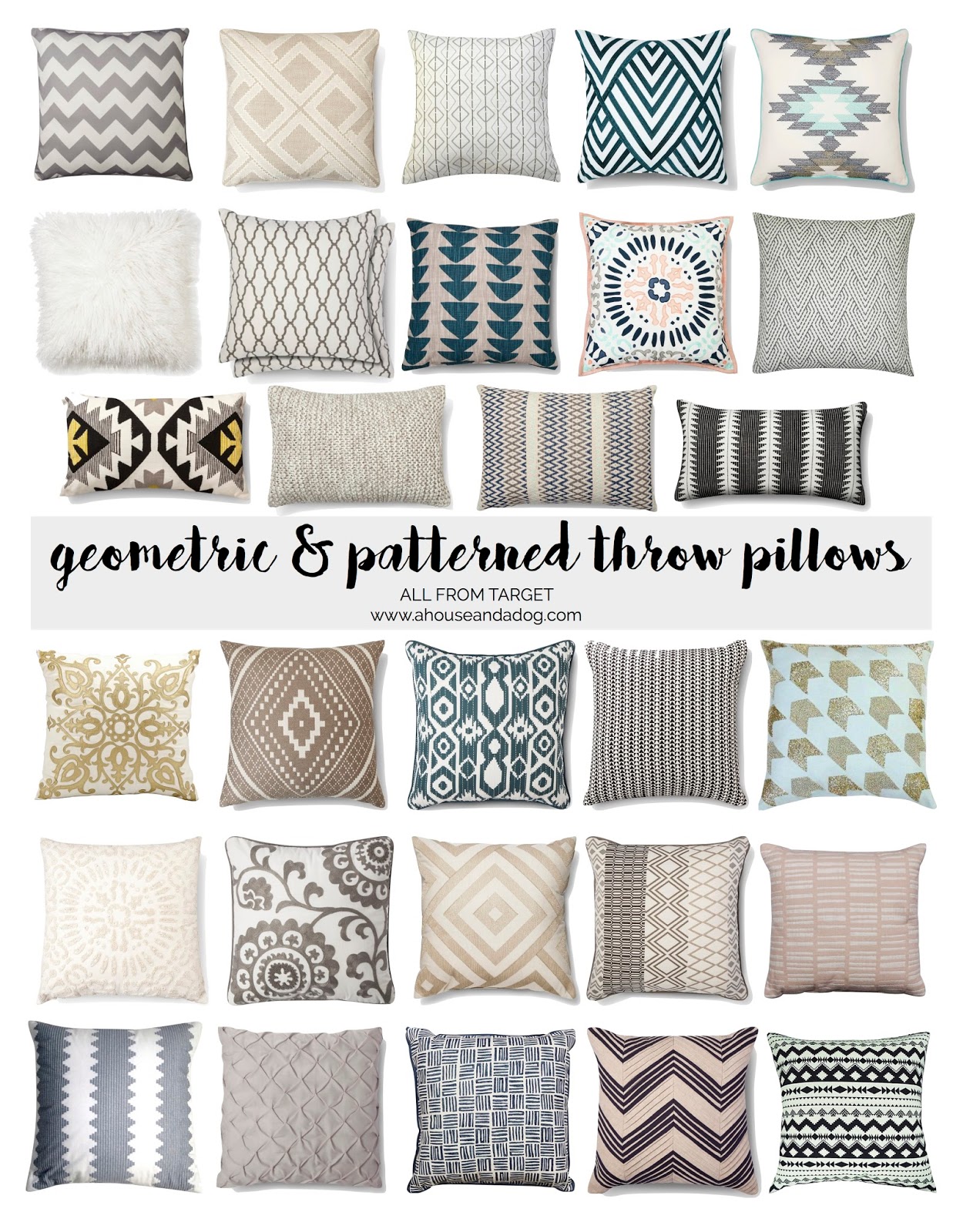 geometric pattern throw pillows