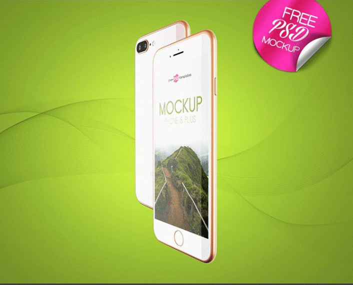 This iphone mockup comes with a very professional background. Iphone 8 Plus Psd Mockup Download For Free Designhooks