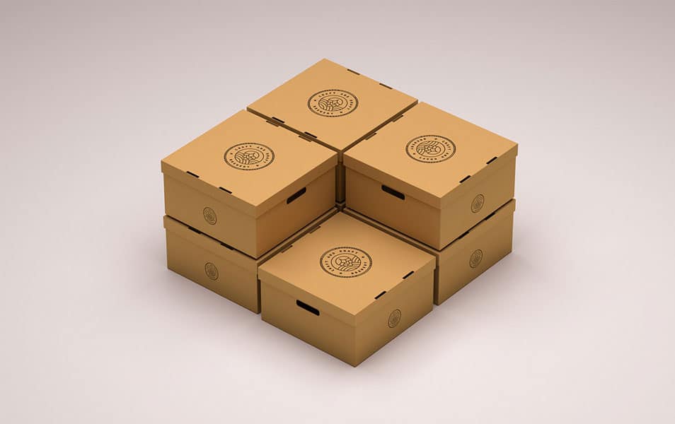 Discover 1 cardboard logo mockup design on dribbble. Free Realistic Packaging Box Logo Mockup In Psd Designhooks