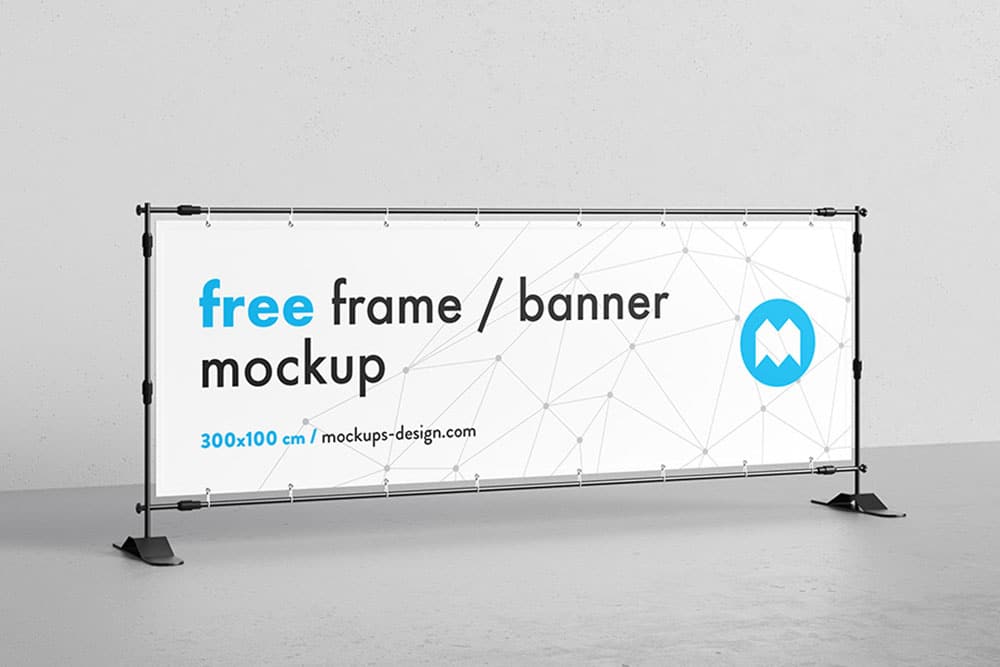 Bright horizontal abstract geometric, low poly, polygonal banners template design. Download This Free Horizontal Banner Mockup In Psd Designhooks