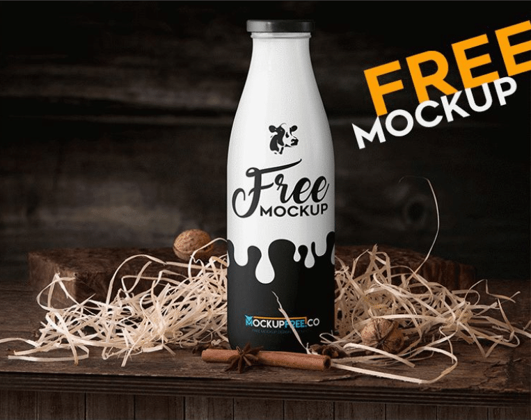 Milk Bottle PSD Mockup Download For Free DesignHooks