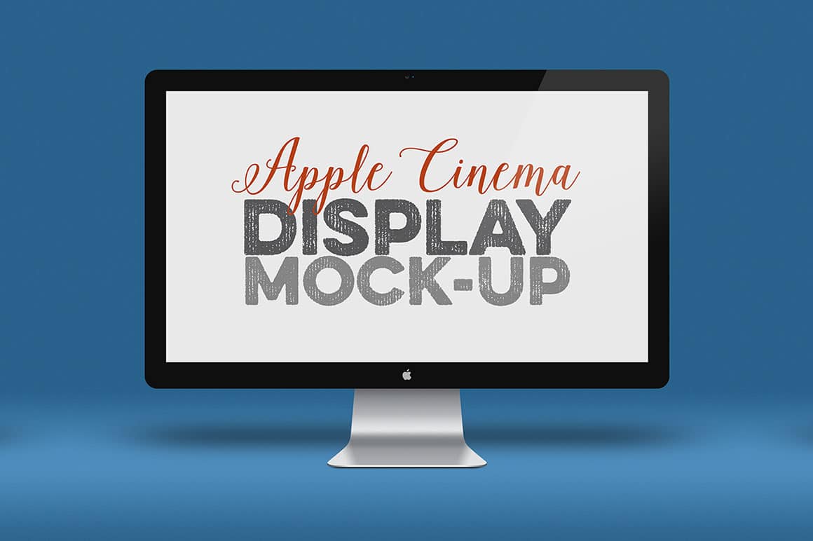 Free cinema movie theater hall screen mockup psd. Free Apple Screen Cinema Display Mockup In Psd Designhooks