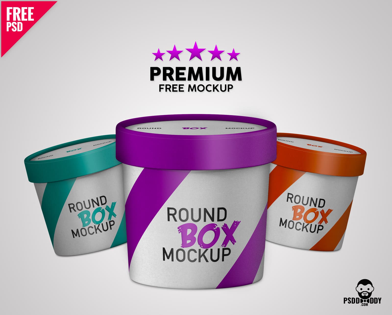 540 free item mockups · aleksey belorukov. Free Premium Round Paper Box Mockup In Psd Designhooks