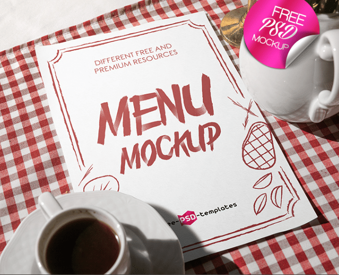 Restaurant Menu Card PSD Mockup Download Free DesignHooks