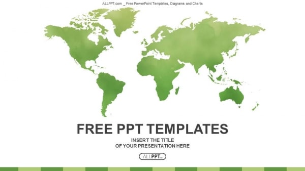 Its features include pleasant temperatures and habitats for life. Free Colorful Green Earth Map Powerpoint Template Designhooks