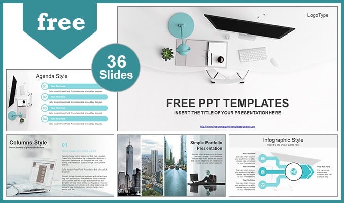 Free Modern Office Computer Powerpoint Template Designhooks