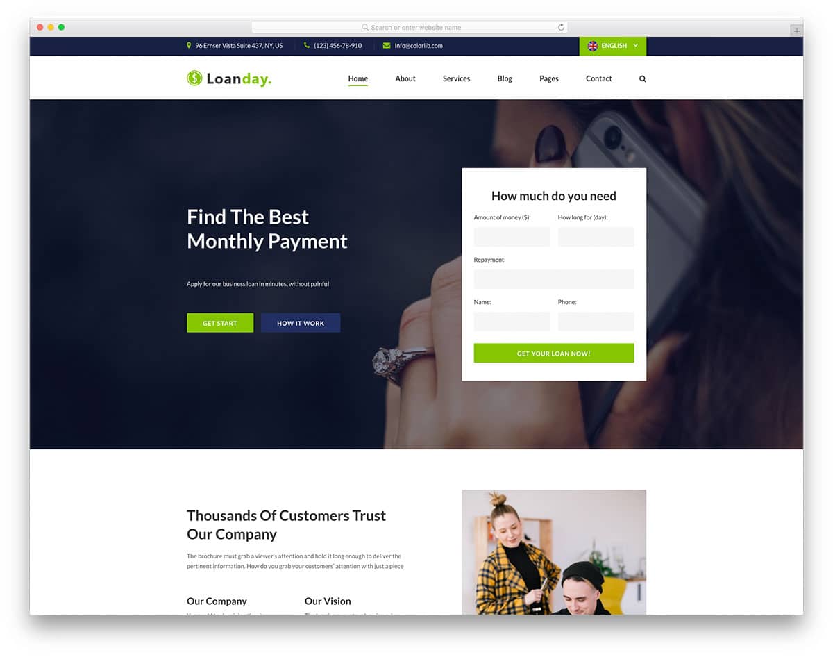 Loanday Loan Website Html Template Designhooks