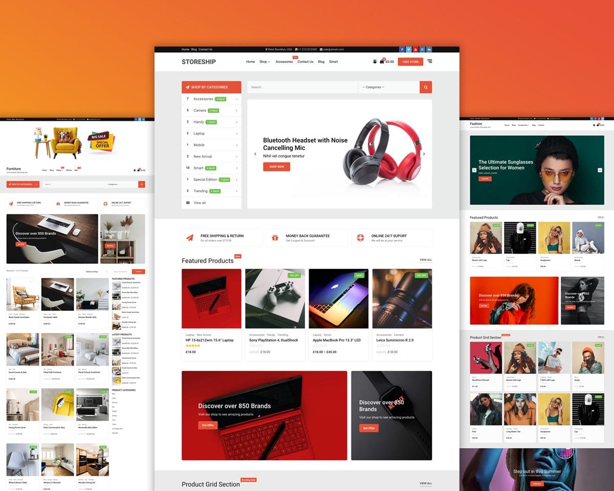 Ecommerce solution is a multipurpose, clean and polished wordpress ecommerce theme for establishing an impactful online presence on the . Storeship - Multipurpose Ecommerce WordPress Theme - DesignHooks