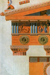 Design Luminy Parthenon-Gottfried-Semper-Polychromie-202x300 Gottfried SEMPER — La couleur et le textile Histoire du design Motif & Ornement Références Textes Textile Ornement motif Gottfried SEMPER Design Marseille Enseignement Luminy Master Licence DNAP+Design DNA+Design DNSEP+Design Beaux-arts