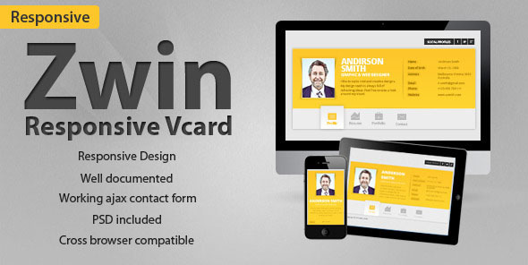 Free Virtual Business Card Vcard Html Website Templates And Layouts Designmodo