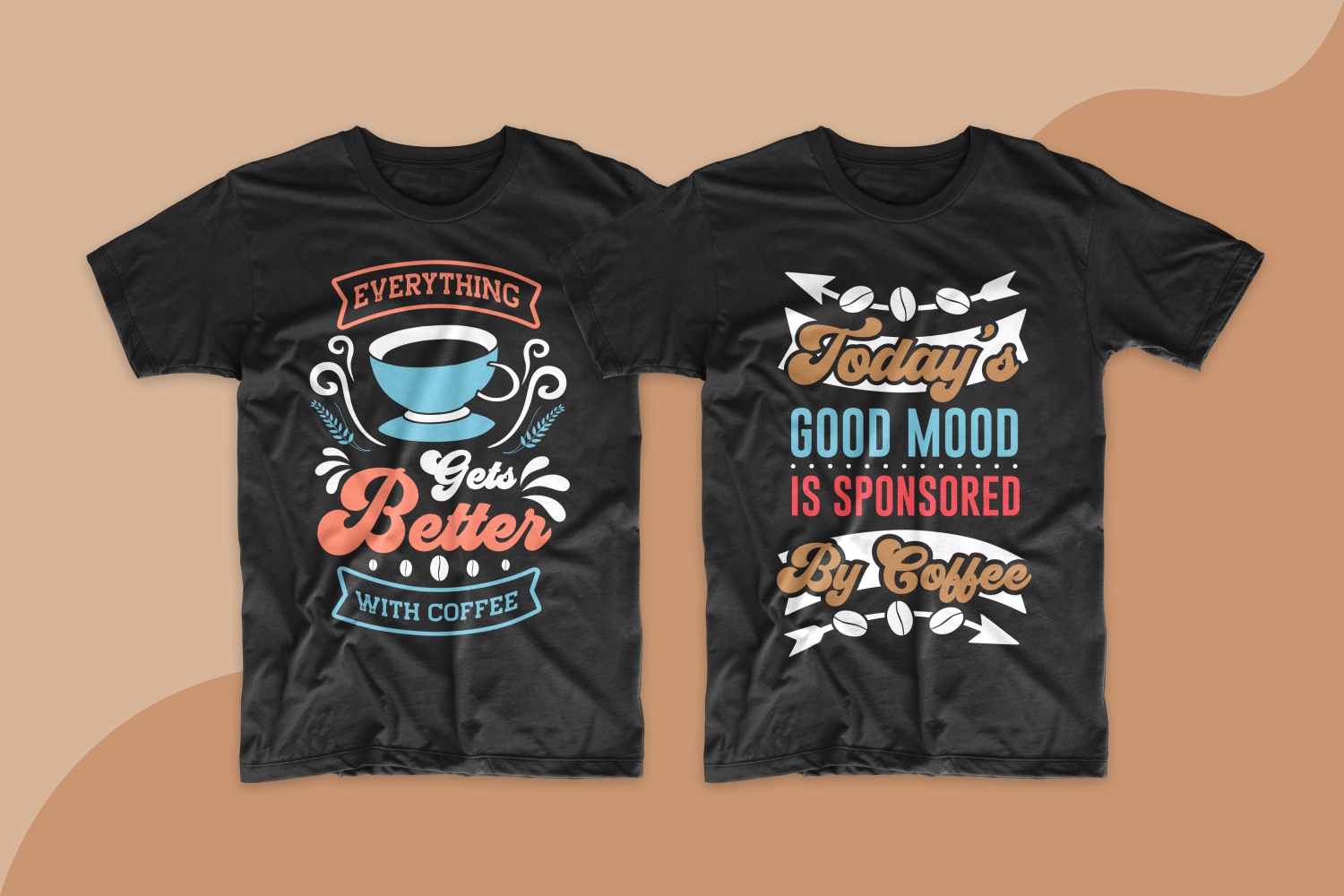 Coffee Typography Quotes T-shirt 