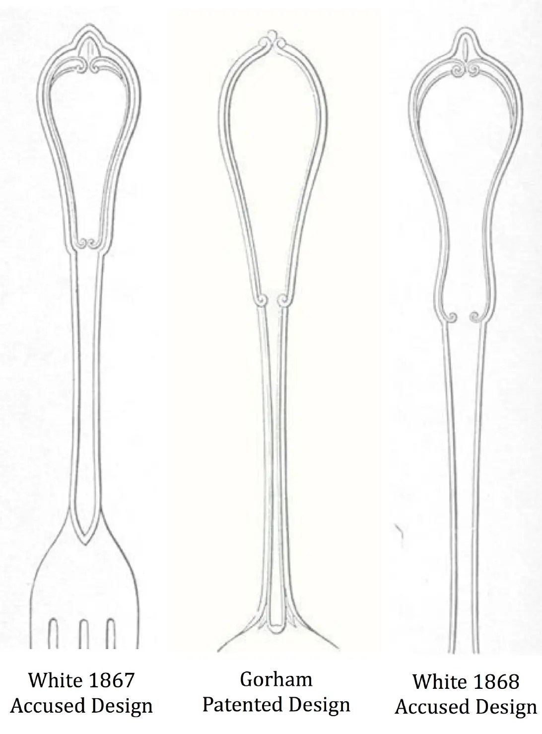 Gorham White Silverware Handles